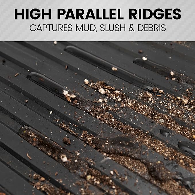 BDK M330 Heavy-Duty Truck Utility Bed Mat – Extra-Thick 4' x 8' Rubber Cargo Liner, Durable All-Weather Protection, Trim-To-Fit Design, Black