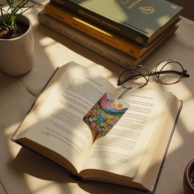 Maximalist Boho Floral Mountain Car Air Freshener 4 Pcs, Boho Abstract Eclectic Flower Hanging Air Freshener for Cars Closet Drawer Books, Cute Flower Car Accessories for Women