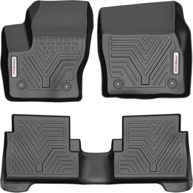 YITAMOTOR Floor Mats TPE-LITE Compatible with Ford Escape,Custom Fit Floor Liners for 2013-2019 Ford Escape,Black All-Weather Custom Fit Front1st&2nd Row Floor Liner Set