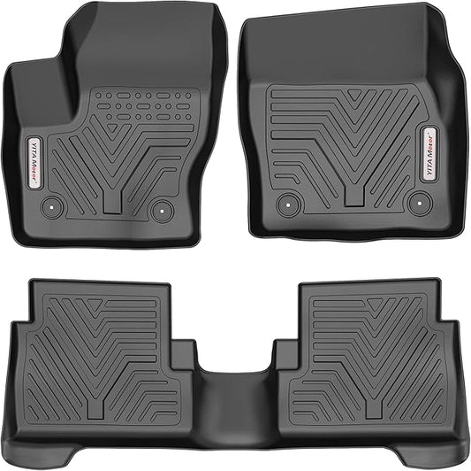 YITAMOTOR Floor Mats TPE-LITE Compatible with Ford Escape,Custom Fit Floor Liners for 2013-2019 Ford Escape,Black All-Weather Custom Fit Front1st&2nd Row Floor Liner Set