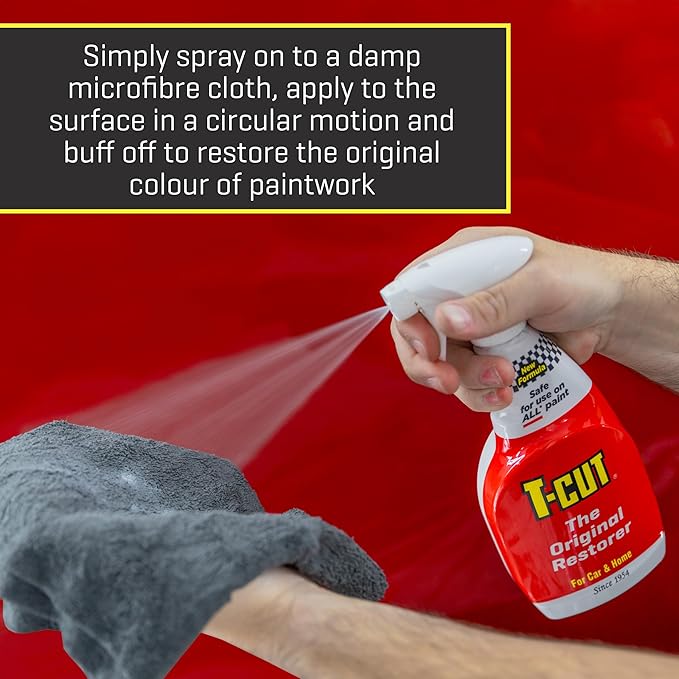 T-Cut Colour Restorer, 17 Fl Oz - Paintwork Restore, Spray Paint, Restores Original Colour and Lustre to Paintwork Removes Oxidation Scratch, TCC500