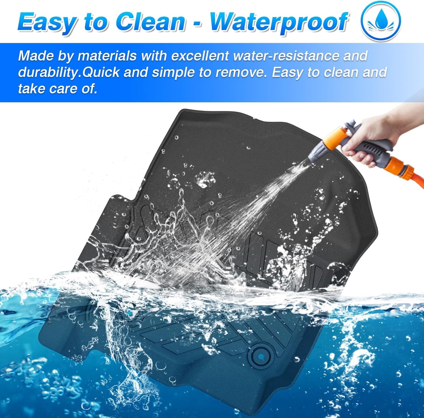 Cartist Floor Mats Fit for 2017-2024 2025 Ford F-250/F-350/F450 Super Duty Crew Cab w/Under Seat Storage Accessories All Weather Floor Mat Heavy Duty TPE Odorless Carpet Protection