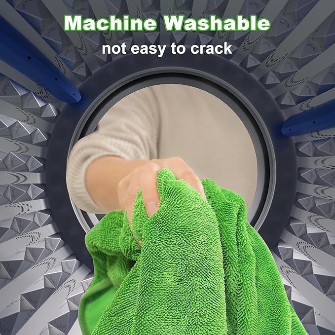 JOYMOOP Microfiber Towels for Cars, 2 Pack 63" x 29.5" Car Drying Towel, Green Reusable Car Towel, Quick Drying Car Microfiber Cleaning Cloth for RVs, SUVs, Trucks