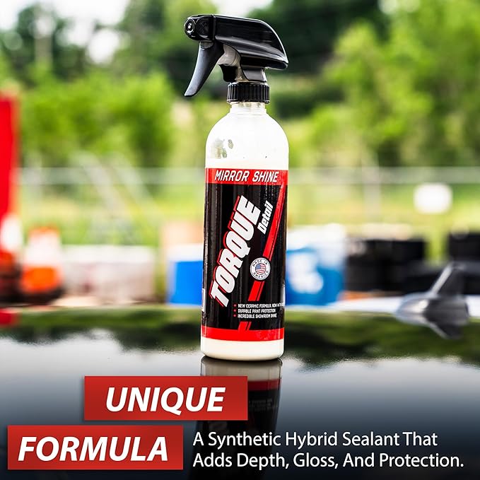 Mirror Shine - Super Gloss Wax & Sealant Hybrid Spray by Torque Detail - Superior Shine w/Professional Detailer Protection - Quickly Applies in Minutes, Each Coat Last Months (16oz (2 Pack))