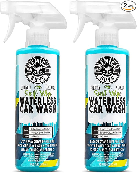 Chemical Guys CWS20916 Swift Wipe Sprayable Waterless Car Wash, Easily Clean - Just Spray & Wipe, Safe for Cars, Trucks, Motorcycles, RVs & More, 16 fl oz (Pack of 2)