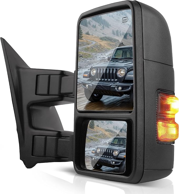 DWVO Towing Mirror fit 1999 2000 2001 2002 2003 2004 2005 2006 2007 F250/F350/F450/F550 Super Duty, 01-05 Excursion, Right Passenger Side Mirror with Power Adjusted Heated