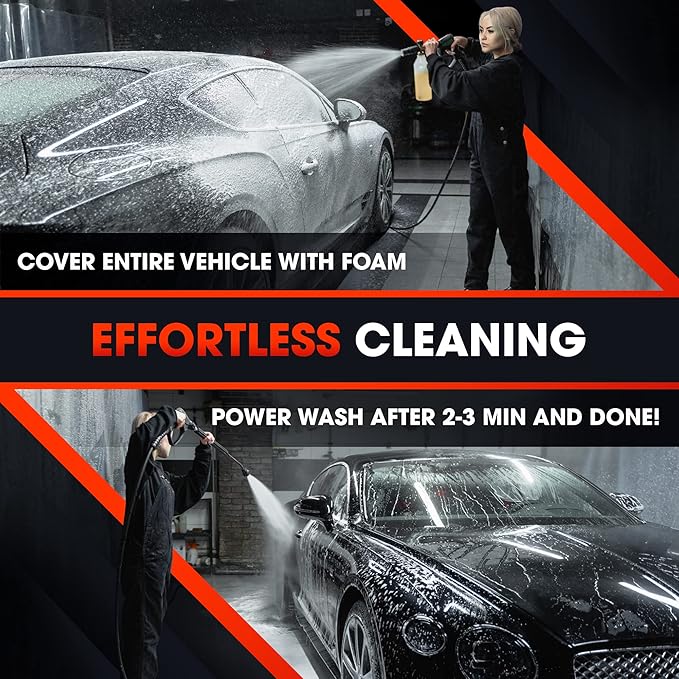 Swift Touchless Car Wash Shampoo (2 Gallon) - No Brushing Required, High Foaming Car Soap, Heavy Duty, Auto Detergent for Foam Cannon, Works on Cars, Trucks, RVs, Motorcycles, Upholstery & More!