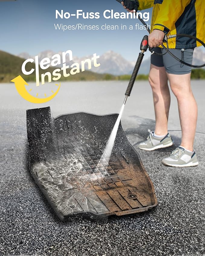 3W Floor Mats & Cargo Liner for 2024 2025 2026 Toyota Land Cruiser Prado & Lexus GX550 5 Seat (with CoolBox), TPE Custom Fit Floor Liner & Trunk Mats 1st &2nd Rows Car Mats & Cargo Mat