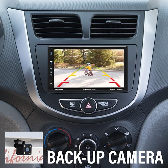 BOSS Audio Systems BVCP9700A-C Car Stereo System - Apple CarPlay, Android Auto, 7 Inch Double Din, Touchscreen, Bluetooth Audio and Calling Head Unit, Radio Receiver, No CD Player, Backup Camera