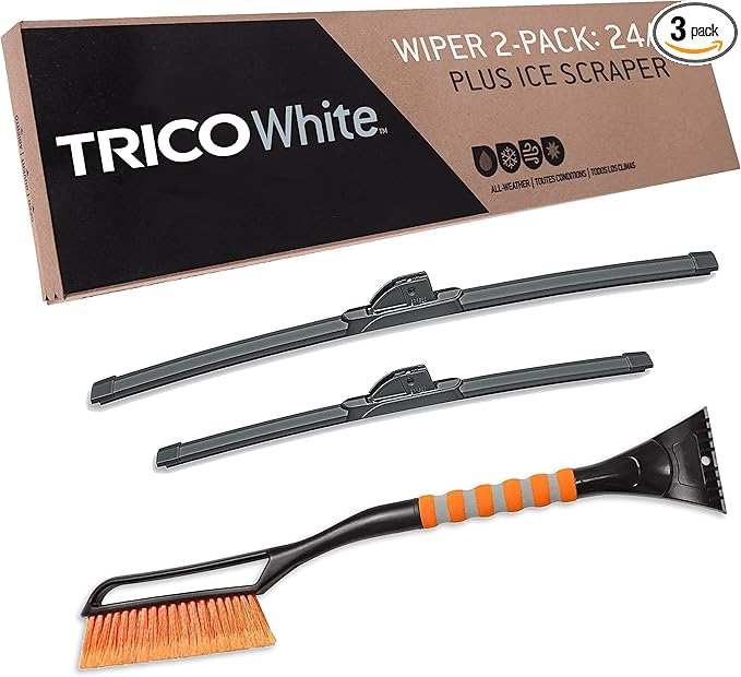 TRICO White™ (35-2419IS) 24 & 19 Inch Pack of 2 Automotive Replacement Windshield Wiper Blades Extreme Weather Beam Blade for Select Vehicle Models
