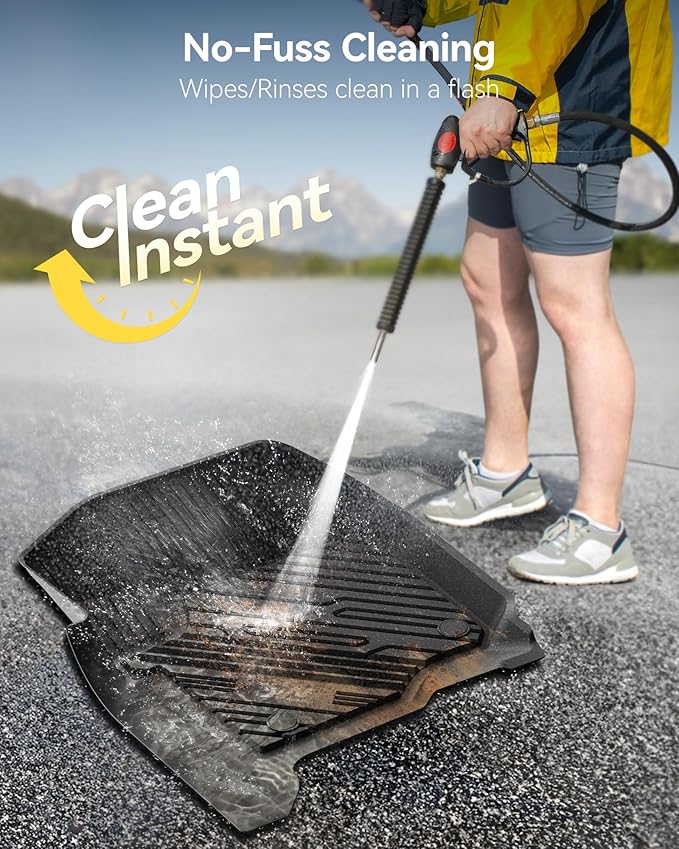 3W Floor Mats Fit for Ford F250 F350 F450 F550 2017-2025 2026 Super Duty Crew Cab Bucket Seat with Under Seat Storage, All Weather TPE Custom Fit F 250 Floor Liner(Not for Vinyl Floor), Upgraded