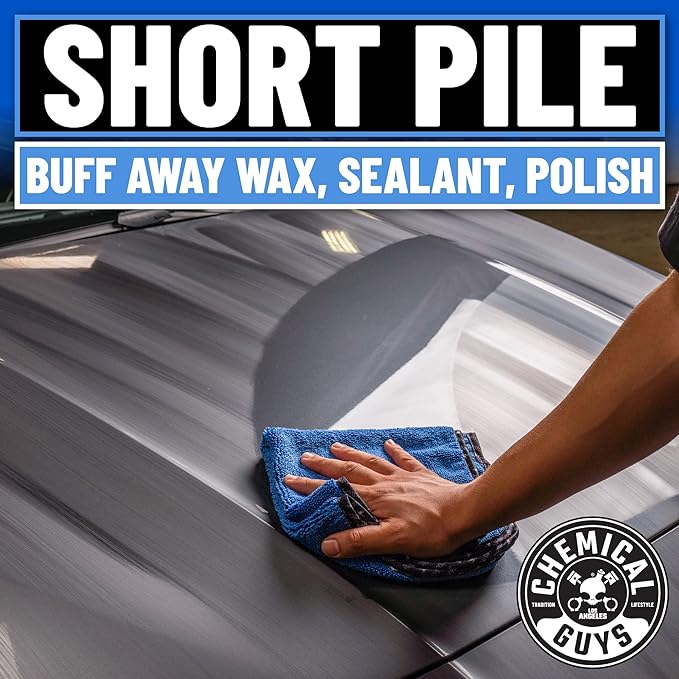 Chemical Guys Professional Grade Premium Microfiber Towels - Blue, 16" x 16", Ultra-Soft and Scratch-Free Car Detailing Cloths for Cars, Trucks, Motorcycles, and More - 3 Pack