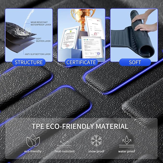 KELCSEECS® 2026 2025 Chevy Trailblazer(FWD) Floor Mats,2024 2023 2022 2021 Chevy Trailblazer(FWD) Floor Mats & Cargo Liner(Only Cargo in Upper Deck Position) Accessories