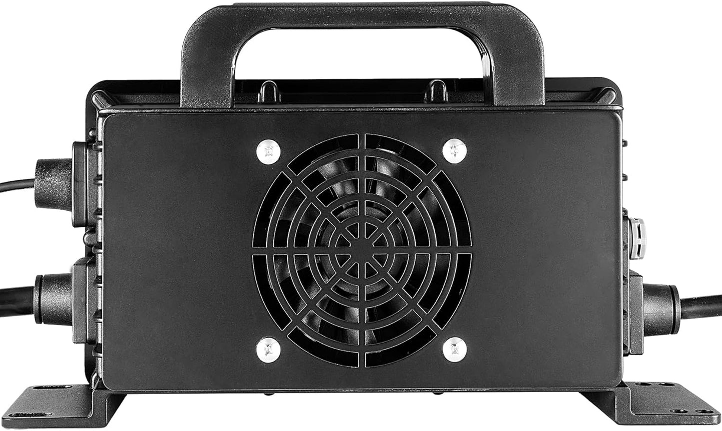 1400W Lead Acid Battery Charger 48 Volt 15 AMP 3-Pin Triangular Plug EZGO RXV & TXT Golf Carts