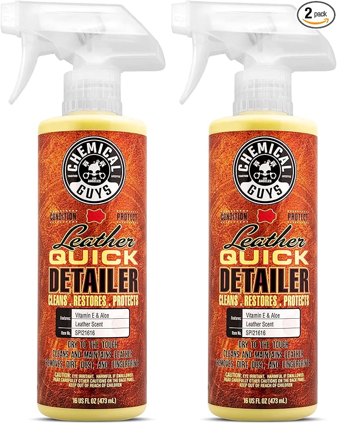 Chemical Guys SPI21616 Leather Quick Detailer for Car Interiors, Furniture, Apparel, Shoes, Sneakers, Boots, and More (Works on Natural, Synthetic, Pleather, Faux Leather and More), 16 fl oz