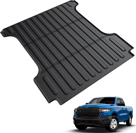 Bed Mat for Dodge Ram 1500/1500 RHO 2019-2026 & Ram 1500 Classic 2019-2024 Short Bed, All Weather Truck Bed Liner for 1500 Accessories, 5.7FT 67.4'' TPE Cargo Liner Truck Mat (Not for RamBox)