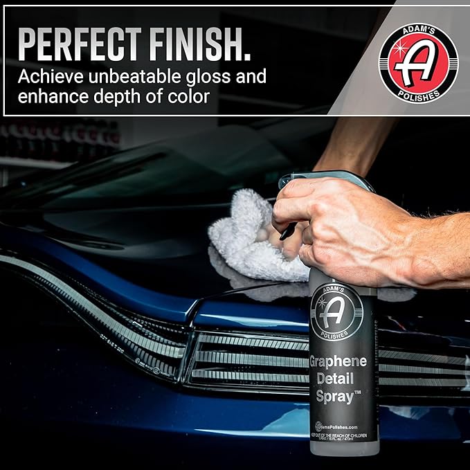 Adam's Polishes Graphene Detail Spray (16 Fl Oz) - Extend Protection of Waxes, Sealants, & Coatings | Waterless Detailer For Car Detailing | Clay Bar, Drying Aid, Add Ceramic Graphene Protection