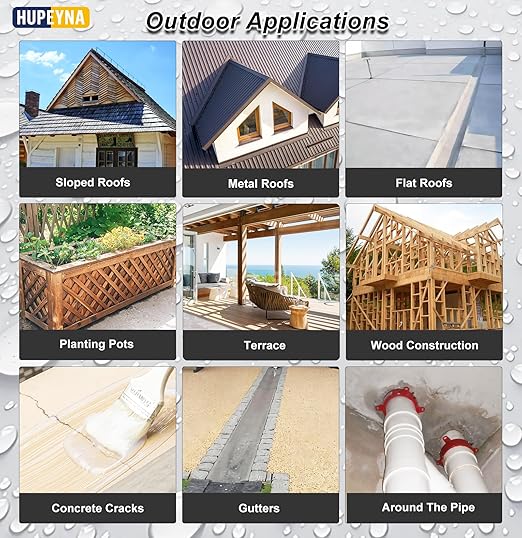 Invisible Waterproof Agent, 1.32 Gal Hupeyna Waterproof Sealant, Waterproofing Glue, Anti-Leakage Repairing Transparent Water Proof Coating Agent, Indoor and Outdoor Coating Liquid Rubber Sealant