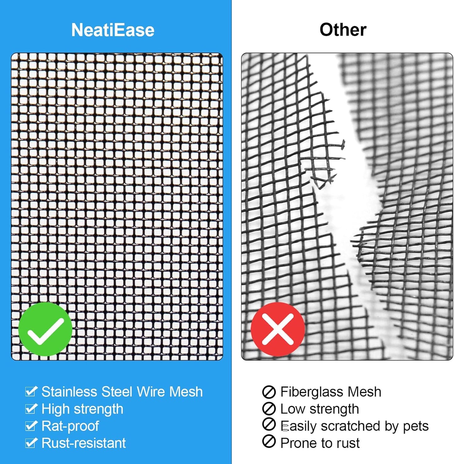 NeatiEase Upgraded Shed Windows 2 Pack, 18" x 27" Windows with Tempered Glass and Stainless Steel Screen for Shed, Chicken Coop, Playhouse, Household, Garage(Black)