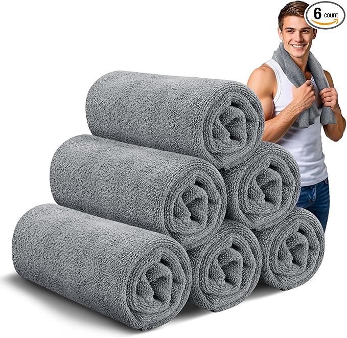 Microfiber Gym Towels for Showering Working Out Quick Dry Negative ions Large Middle Small Sizes Lightweight Gym Towel for Men Women Tennis Sports Towels for Body Hot Yoga Fitness Essentials