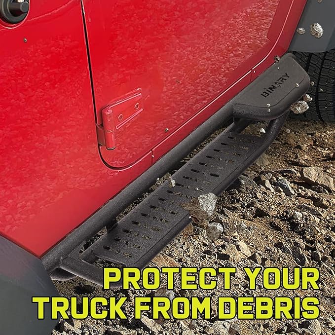 BINARY STAR Running Boards Compatible with Vehicle 2018-2025 Jeep Wrangler JL 2 Door, 6 Inch Two-Stair Side Steps, Wrangler JL Side Steps Truck Step Bars Nerf Bars Made with Carbon Steel.