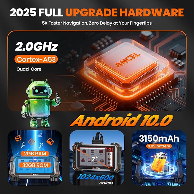 ANCEL OBD2 Scanner DS500 Elite Bidirectional Scan Tool, Full System Car Diagnostic Scanner with 28+ Reset Services, Active Test, CAN-FD, FCA Autoauth, Lifetime Free Upgrade