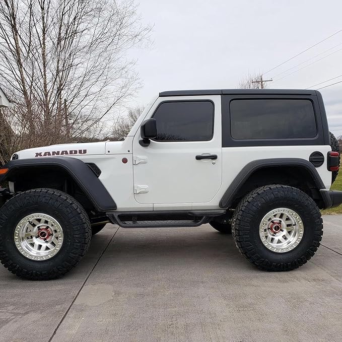 BINARY STAR Running Boards Compatible with Vehicle 2018-2025 Jeep Wrangler JL 2 Door, 6 Inch Two-Stair Side Steps, Wrangler JL Side Steps Truck Step Bars Nerf Bars Made with Carbon Steel.