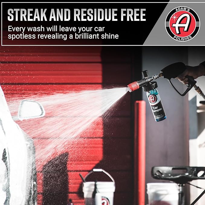 Adam's Car Shampoo 16oz, 2pk - pH Best Biodegradable Car Wash Soap for Foam Cannon, Spray Gun or Bucket - High Foam, Scratch-Free Auto Detailing for Cars, Trucks, RVs & Motorcycles