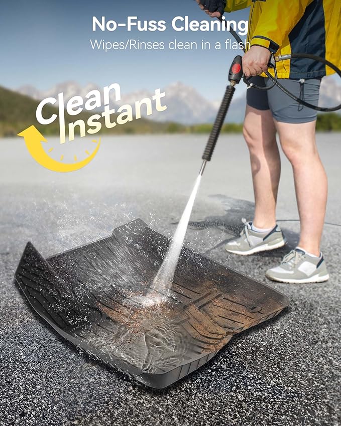 3W Floor Mats Fit for 2026 2025 2024 2023 Honda CR-V(Include Hybrid & CRV FCEV), Custom Fit Floor Liner for 1st 2nd Row Floor Liner TPE All-Weather Car Liners Black