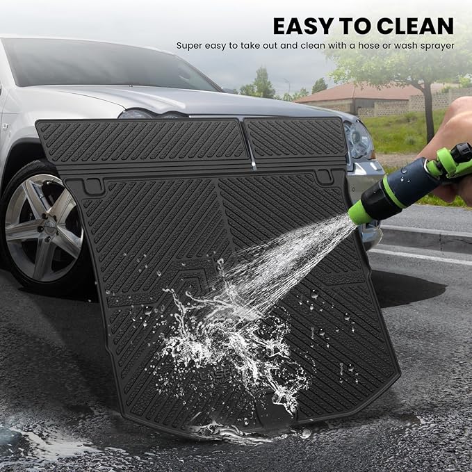 LASFIT Cargo Mat for Jeep Grand Cherokee 2011-2021 All Weather TPE Custom Fit Rear backrest Mat Trunk Seatback Cargo Liner, Black