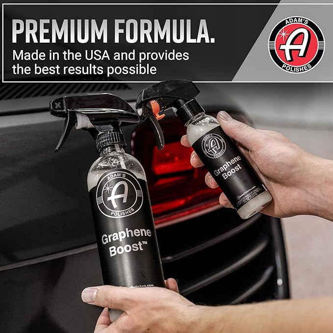 Adam's Graphene Boost - Graphene Ceramic Coating Spray For Car Detailing | Adds Protection & Extends The Life Of Top Coat Ceramics | Maintenance Spray On Wipe Off | Car Boat RV Motorcycle