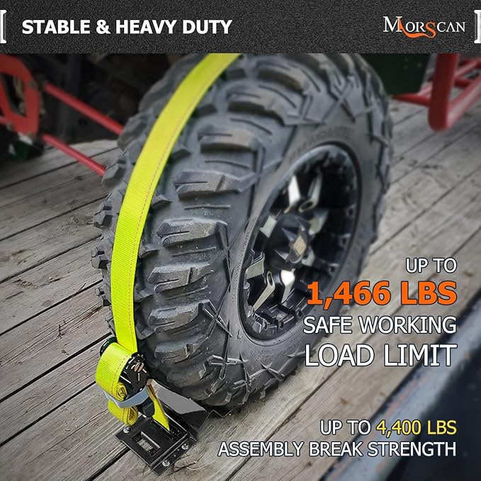 4-Pack E-Track Ratchet Straps, 2" x 15' E Track Tie Down Straps 4,400lbs Break Strength, Heavy Duty Etrack Cargo Strap for Truck, Trailer, Flatbed, Motorcycle, ATV, UTV, Lawn Mower