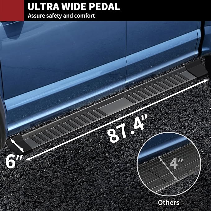 YITAMOTOR Running Boards Compatible with 2019-2025 Dodge Ram 1500 Crew Cab New Body Style Nerf Bars Side Step (Exclude 1500 Classic)