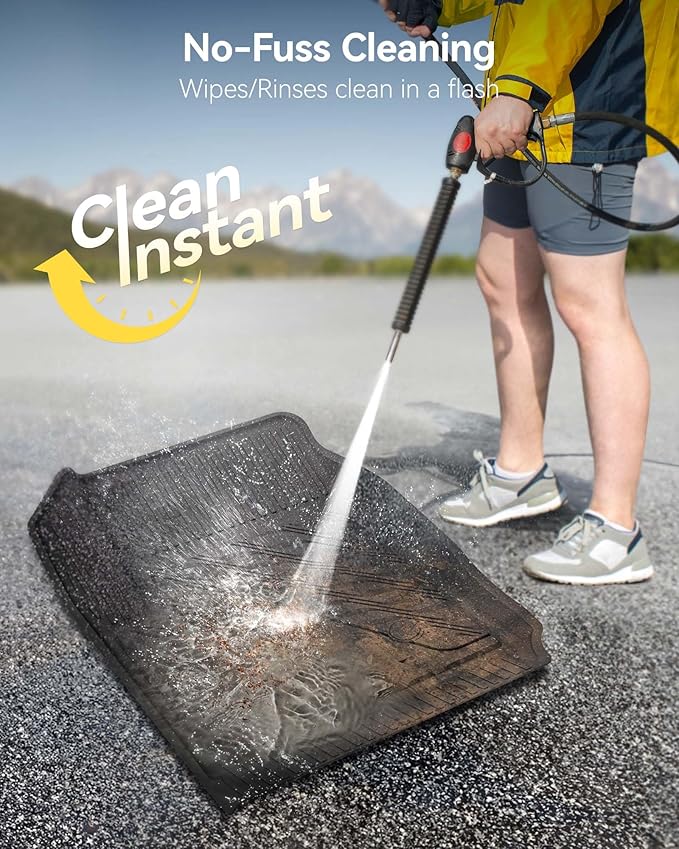 3W Floor Mats Fit for 2015-2022 Chevy Colorado Crew Cab/GMC Canyon Crew Cab, Full TPE All Weather Chevy Colorado Car Mats 1st & 2nd Row Custom Fit Accessories for Chevrolet/GMC, Black