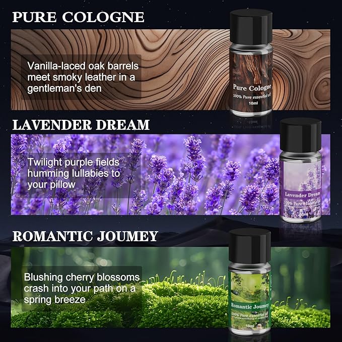 Car Air Freshener Refill, Car Air Freshener Vent Clip Special Refill, 5 Scents, 10 Bottles (Excluding Machine)