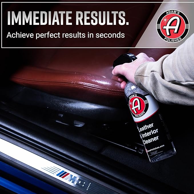 Adam's Polishes Leather Care Kit - Leather Cleaner & Conditioner Car Cleaning Supplies | UV Protection for Interior Accessories Steering Wheel Seat Dash Vinyl Shoe Polish Jacket