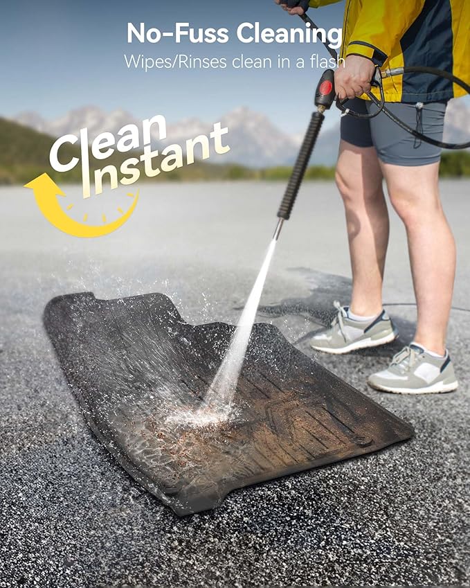 3W Floor Mats Fit for Honda Accord 2018-2022(Include Hybrid Models), Custom Fit Floor Liner for 1st 2nd Row Full Set TPE All-Weather Car Liners Black