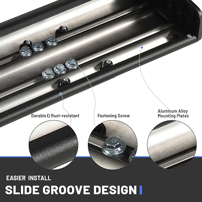 PZ 6" Running Boards Compatible with 2019-2025 Dodge Ram 1500 Quad/Extended Cab New Body Style Black Aluminum Alloy Side Steps Rails Nerf Bar(Only for 2019-2025 Ram 1500 New Body Style)