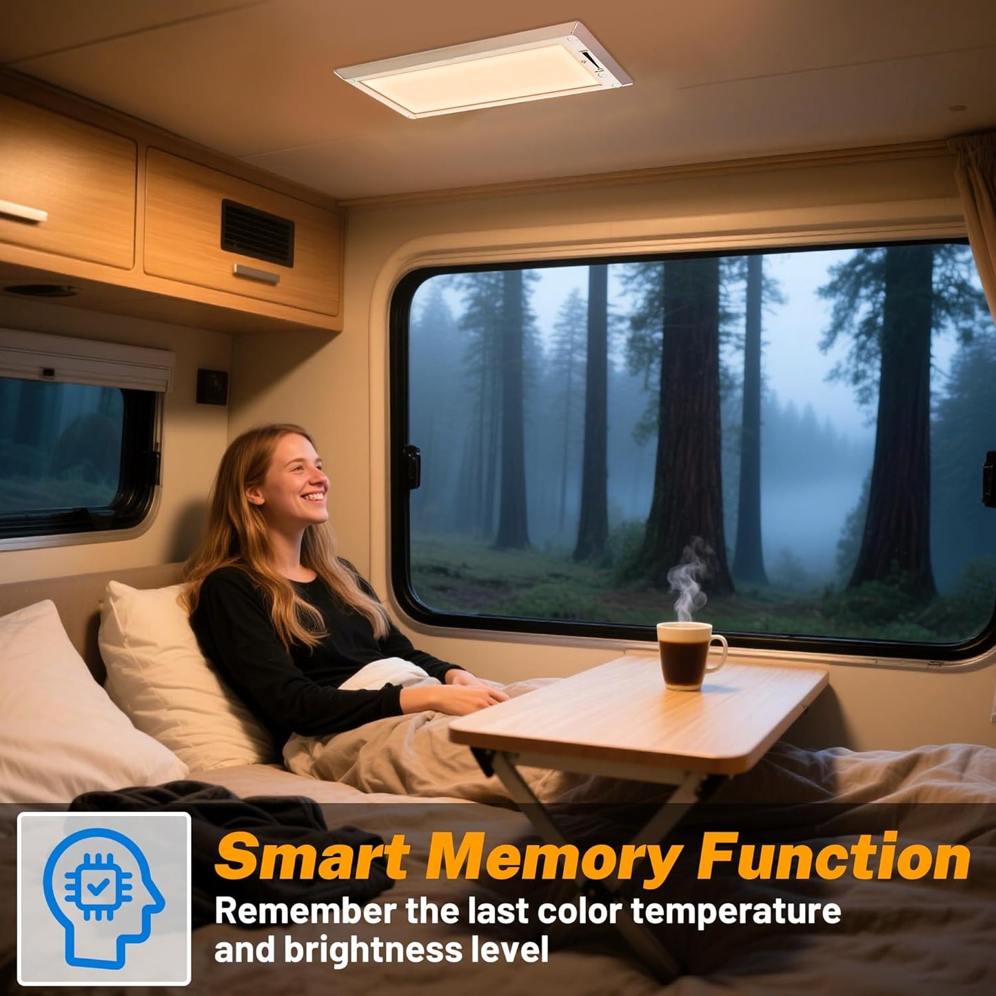 RV Lights Interior,3 Color RV LED Super Bright Fixture,12V RV Ceiling Dome Light with ON/Off Dimmable Switch Energy Saving Gift Package for RV/Camper/Car/Trailer/Boat