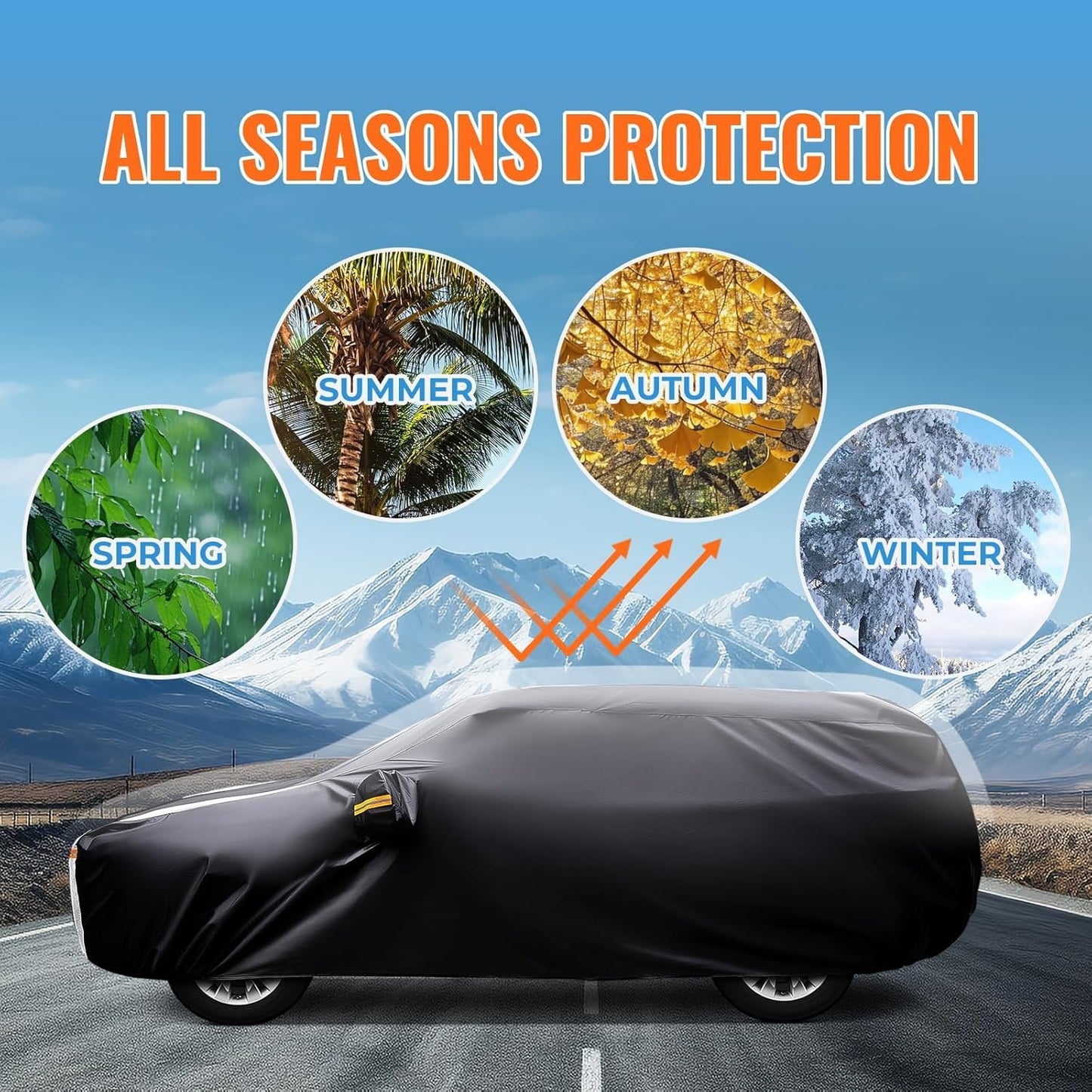 Honda HRV Car Cover 100% Waterproof All Weather, Gift with Towel, 10 Layers SUV Car Cover Custom Fit 2015-2025 Honda HRV, Full Exterior Covers Rain Sun UV Protection with Door Zipper.