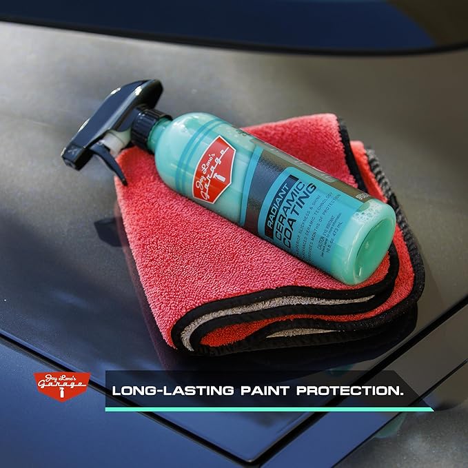 Jay Leno's Garage Radiant Ceramic Coating – Ceramic Coating for Cars and Trucks, Easy-to-Apply Ceramic Spray Coating for Long-Lasting Ceramic Coat Protection, Enhances Shine and Gloss of Your Vehicle