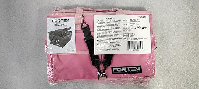 FORTEM Trunk Organizer For SUV Car Trunk Organizer, Foldable Storage, Car Accessories for Women Men, Collapsible Multi Compartment, 600D Oxford, Non Slip Bottom, Securing Straps, Soft Cover (65L)