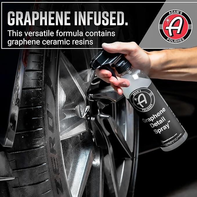 Adam's Polishes Graphene Detail Spray - Extend Protection of Waxes, Sealants, & Coatings | Quick, Waterless Detailer Spray For Car Detailing | Clay Bar, Drying Aid, Add Ceramic Graphene Protection