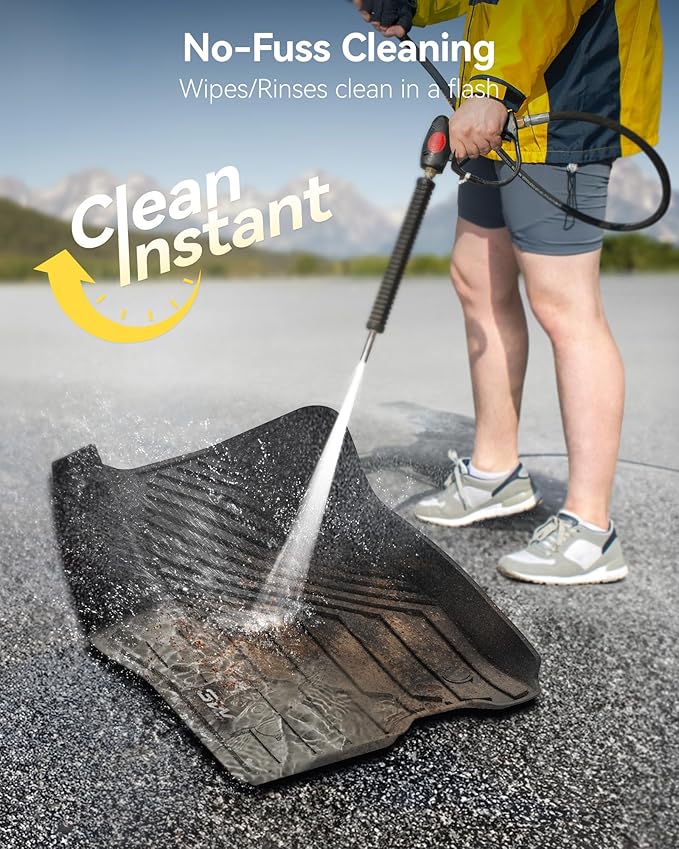 3W Floor Mats Fit for 2021 2022 2023 2024 2025 Chevy Tahoe/GMC Yukon/Cadillac Escalade 7 Seat, TPE All Weather Custom Fit Car Accessories Full Set Car Floor Liners 7 Passengers