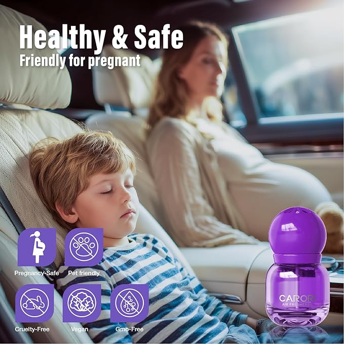 Car Air Freshener Vent Clip, Car Fresheners Long Lasting Scent (13ml x 2 Pack), Up to 180 Days, Air Freshener Deodorizer Odor Eliminator for Auto - Lavender Perfume