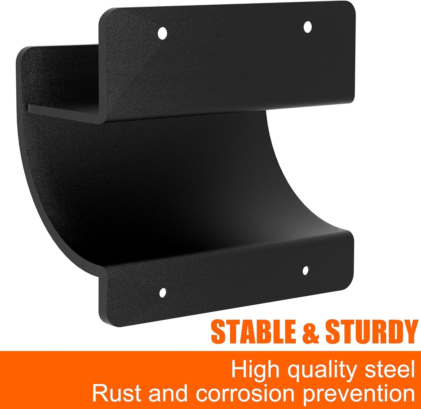 Ladder Hooks, 1 Pack Ladder Hangers for Garage Wall Wheelbarrow Hanger for Home Storage, Black