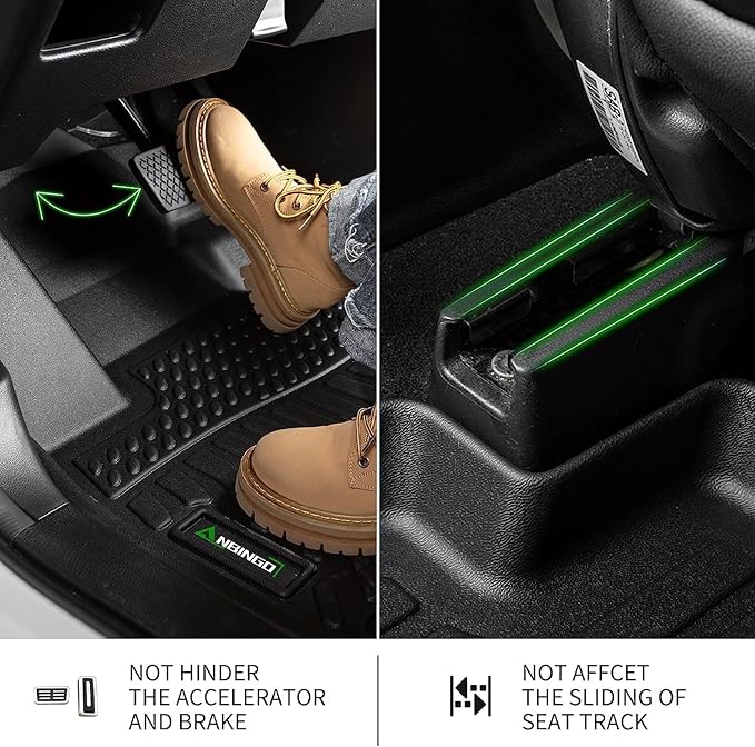 ANBINGO®Floor Mats Fit for Chevy Colorado (Crew Cab) 2023-2025/GMC Canyon All Weather Mats for Chevy Colorado TPE Car Mat Rugs for Chevy Colorado Rubber Trunk Carpet for Colorado Accessories