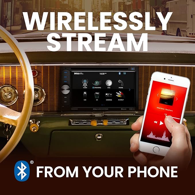 BOSS Audio Systems BVB9351RC Car Stereo System - 6.2 Inch Double Din, Touchscreen, Bluetooth Audio and Hands-Free Calling, AM/FM Radio Receiver, CD Player, Backup Camera
