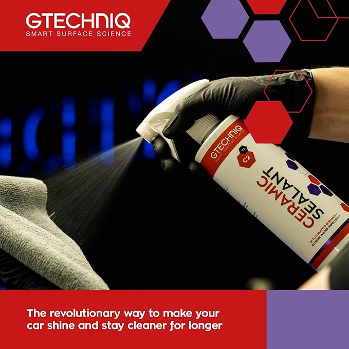 Gtechniq C2 Ceramic Sealant for Cars, Protect Car Paintwork, Trim, Tyres and Windows, High Shine, Easy to Apply - 1L (Sufficient for 4-5 Large Cars)