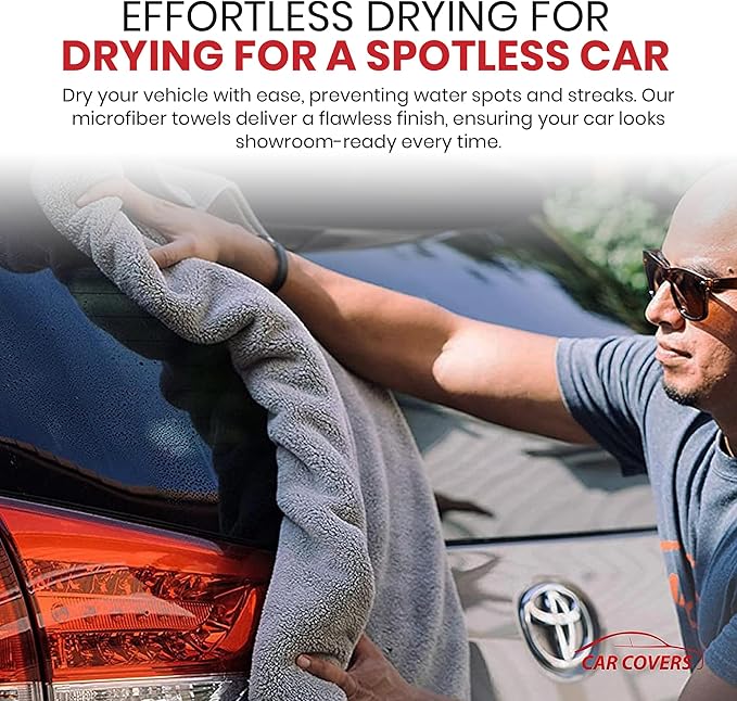 AllGuard Platinum Microfiber Towels for Cars Extra Large Towel Set of 2 Drying Towels with Maximum Absorbency, Scratch Free Wash Towels for Detailing, Microfiber Cleaning Cloth Towel Kit